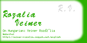 rozalia veiner business card